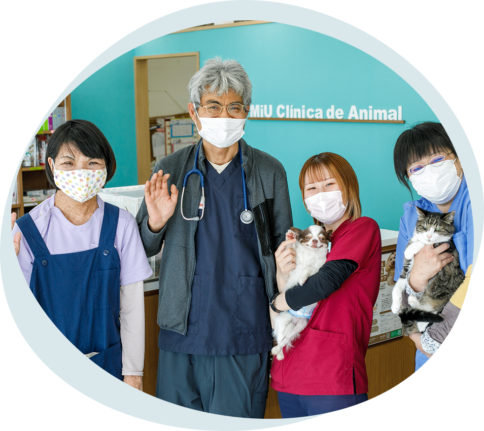 診察を行う獣医師